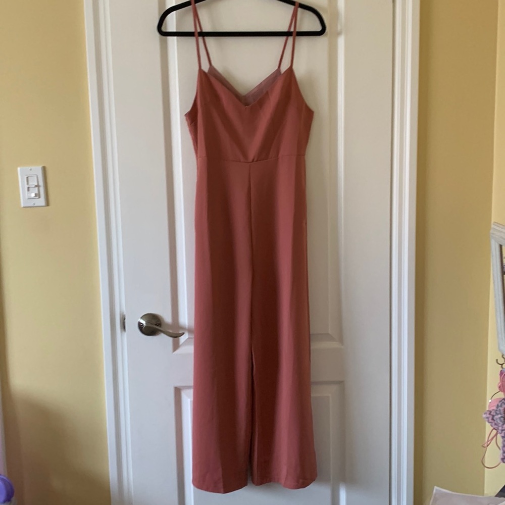 Spaghetti strap wide leg jumpsuit romper size medium